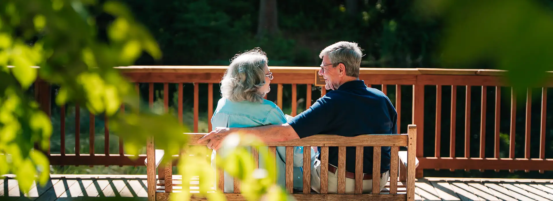 Covenant Woods residents enjoying time outdoors